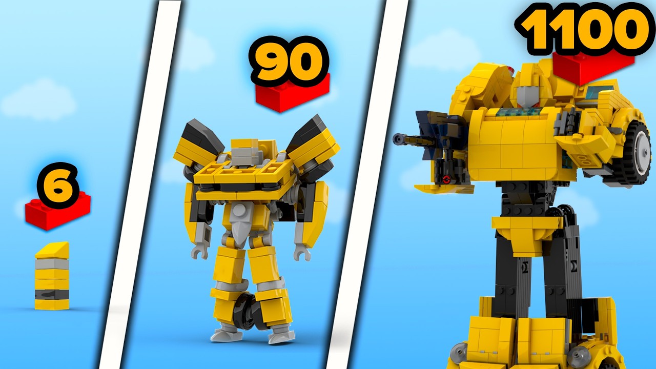 LEGO BUMBLEBEE From 6 to 1100 Parts | Comparison