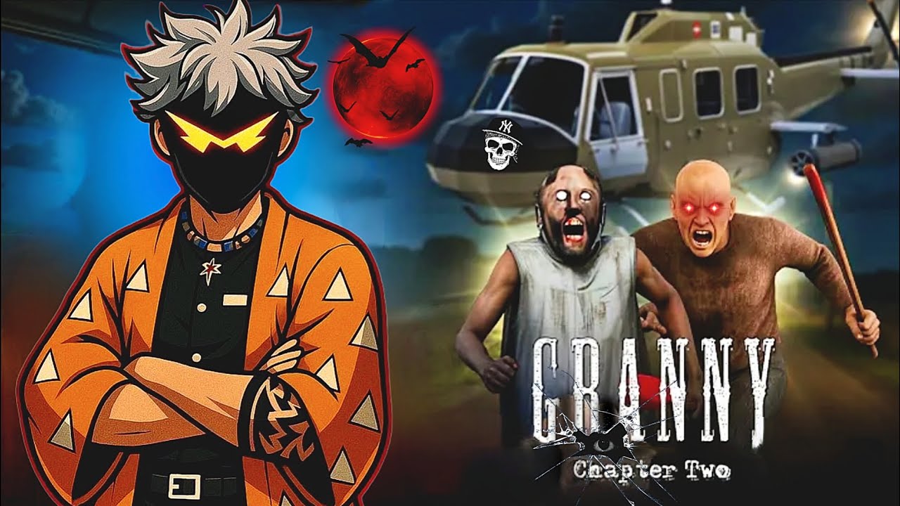 Granny Chapter 2 Helicopter Escape 🚁 | Finally Escaped from Granny & Grandpa!🙀 #viral 