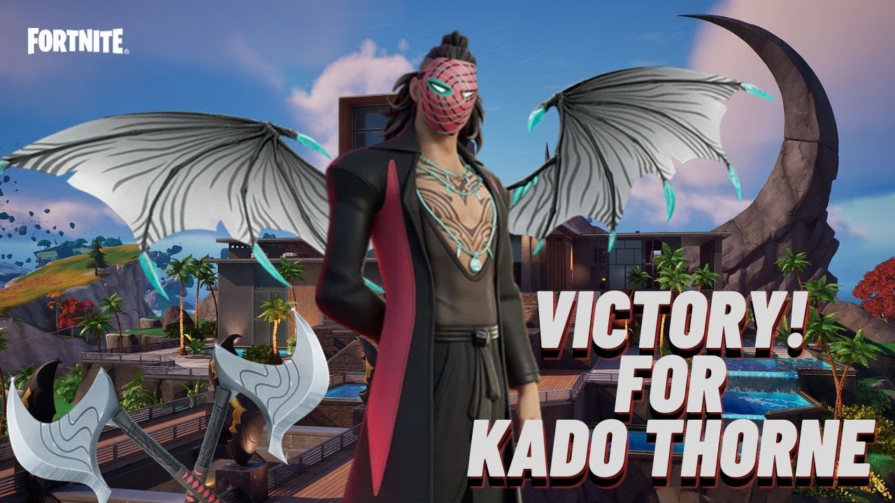 Victory! for KADO THORNE in a FORTNITE Solo Match.
