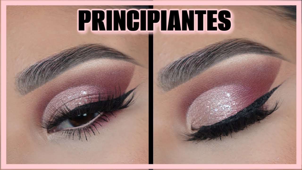 Sombras Rosas Con Delineador PASO A PASO