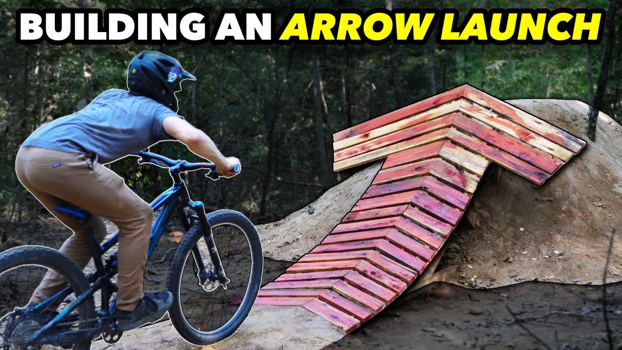 Building a Wooden MTB Jump shaped like a Big Arrow! // Subscriber Trail pt. 7