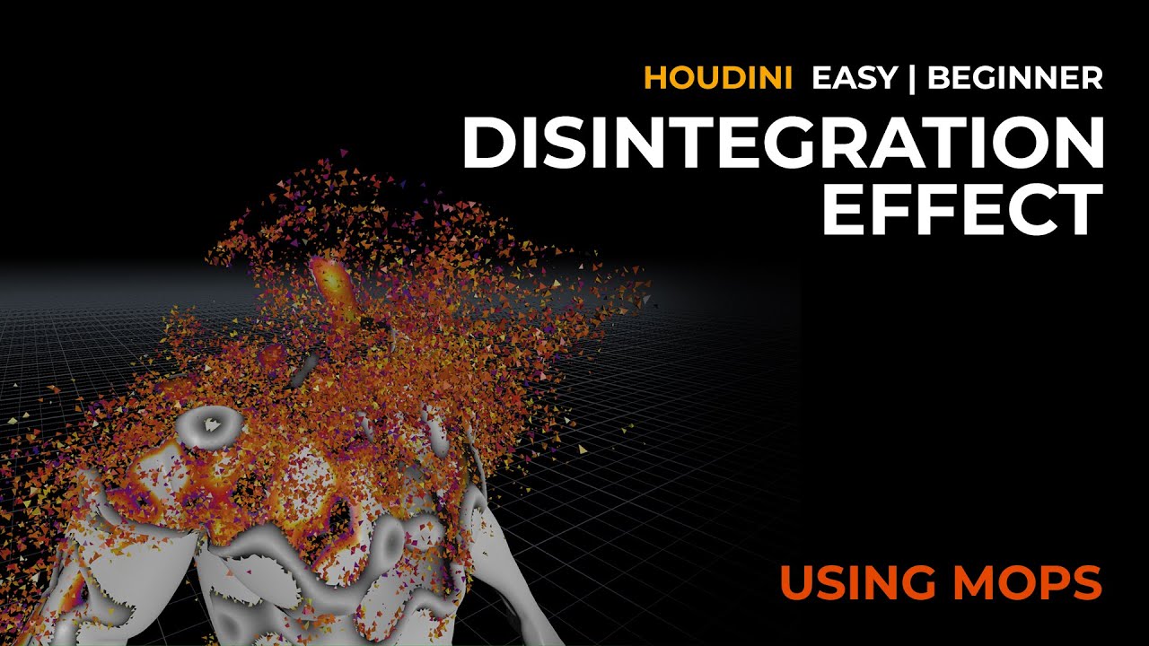 Houdini Disintegration Tutorial - Using MOPS (EASY)