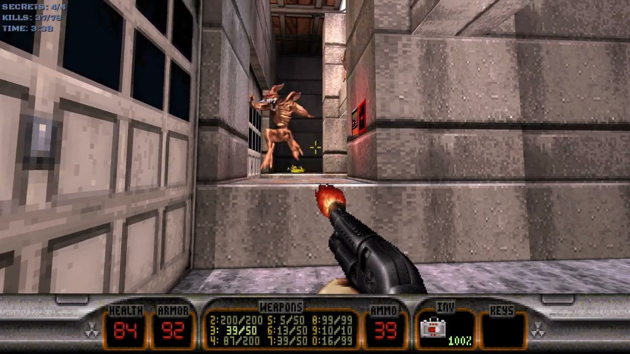 Duke Nukem 3D (20th Anniversary World Tour) - E4L6: Going Postal [All Secrets]