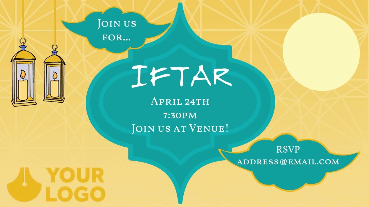 Ramadan Iftar Invite Animated Video Template | VideoScribe