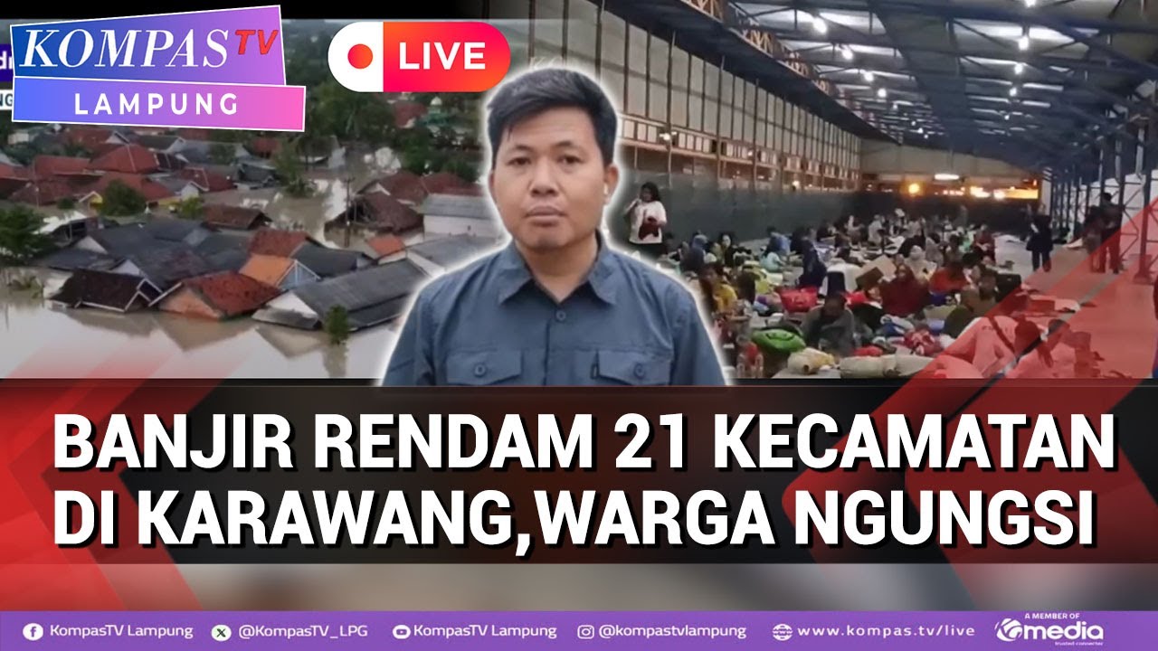 Terkini! Curah Hujan Tinggi,Banjir Rendam 21 Kecamatan di Karwang, Warga Mengungsi