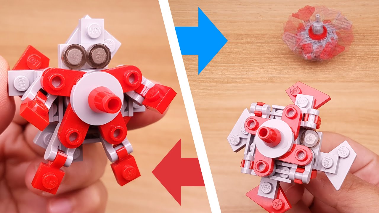 LEGO brick spinning top transformer robot tutorial Spinny Boom #LEGO #MOC #レゴ変形ロボ #レゴアイデア #레고변신로봇