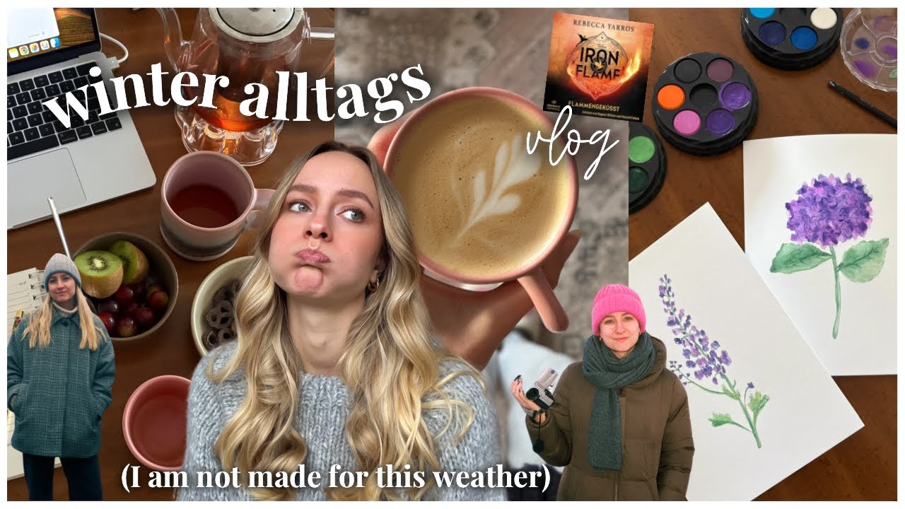 WINTER WEEKLY VLOG - Graue Januar Tage, Barista Schicht, Work from Home, Strick-Dates & Kreativ sein