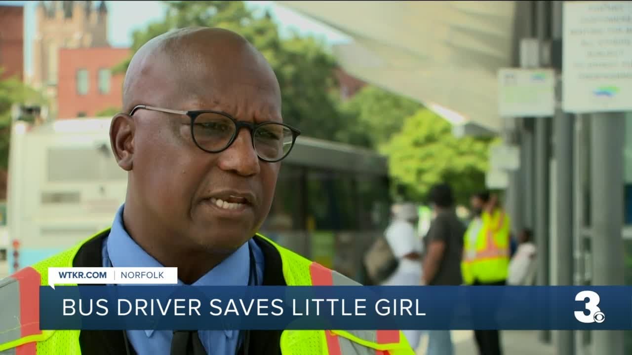 Bus driver saves little girl
