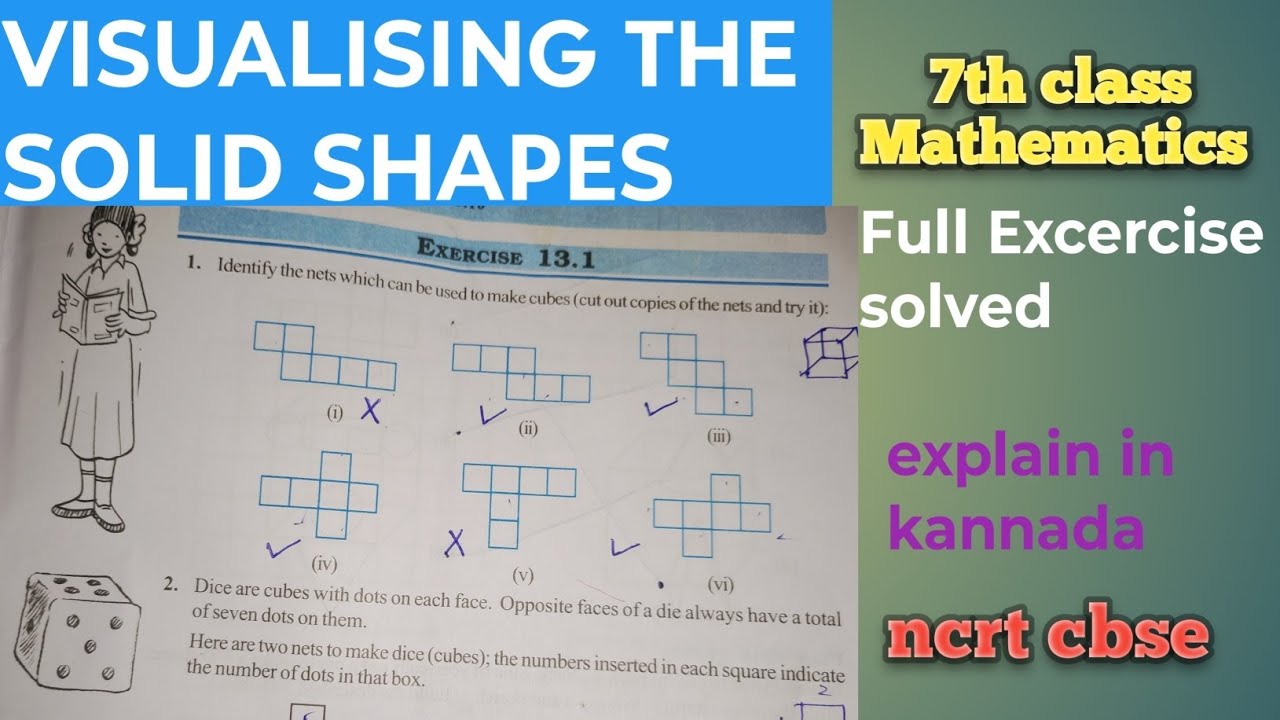 7th class Mathematics//VISUALISING THE SOLID SHAPES//ncrt cbse // Explain in Kannada//exam imp ques