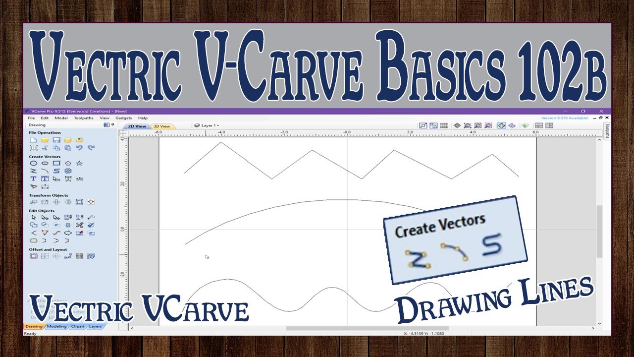 Vectric VCarve Basics 102B: Drawing Lines
