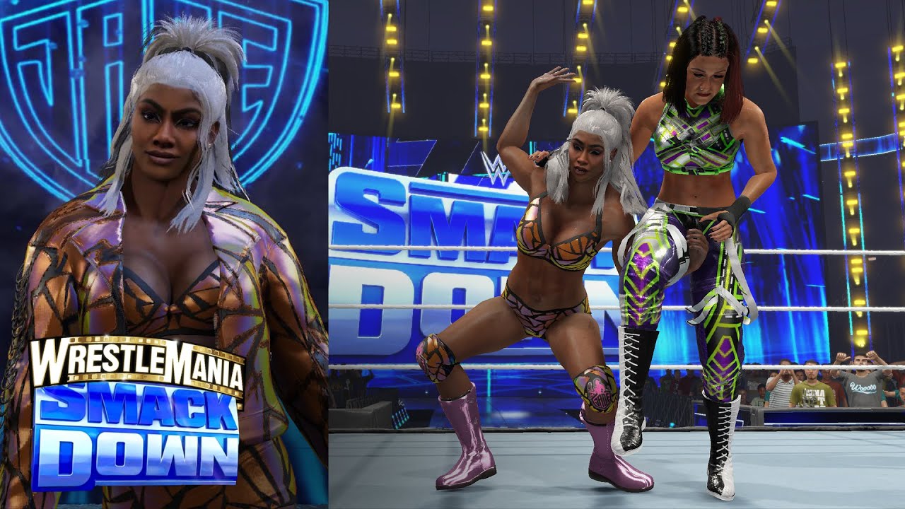 WWE 2K23 - WM SmackDown : Bayley interrupts Jade Cargill + Bayley vs. Jade Cargill