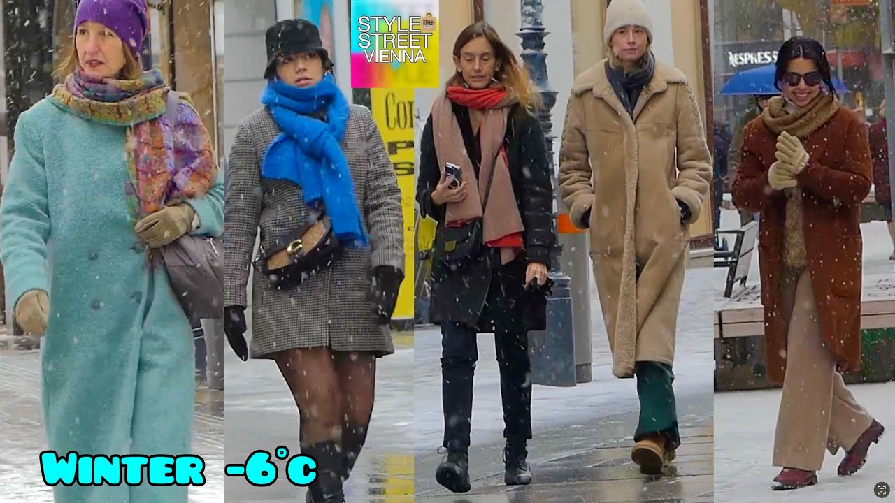 WINTER -6°c 2024- WHAT PEAPLE ARE WEARING ON THE STREETS OF VIENNA AUSTRIA 🇦🇹 , STREETS STYLE VIENNA