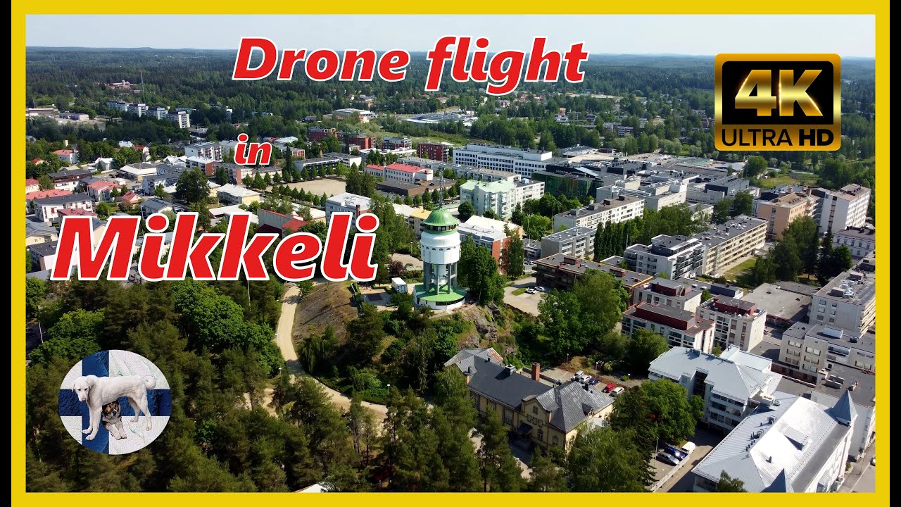 Миккели в Финляндии &ndash; осмотр достопримечательностей с воздуха в 4K