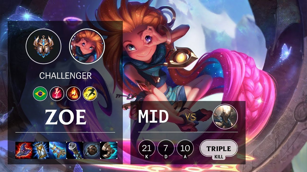 Zoe Mid vs Pantheon - BR Challenger Patch 10.7