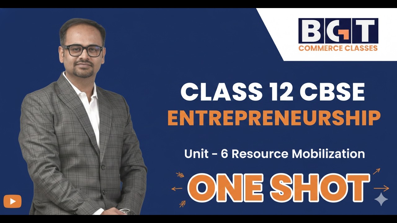 How Startups Get Funded? 💸 Unit 6 Resource Mobilization | Class 12 Entrepreneurship One-Shot by BGT
