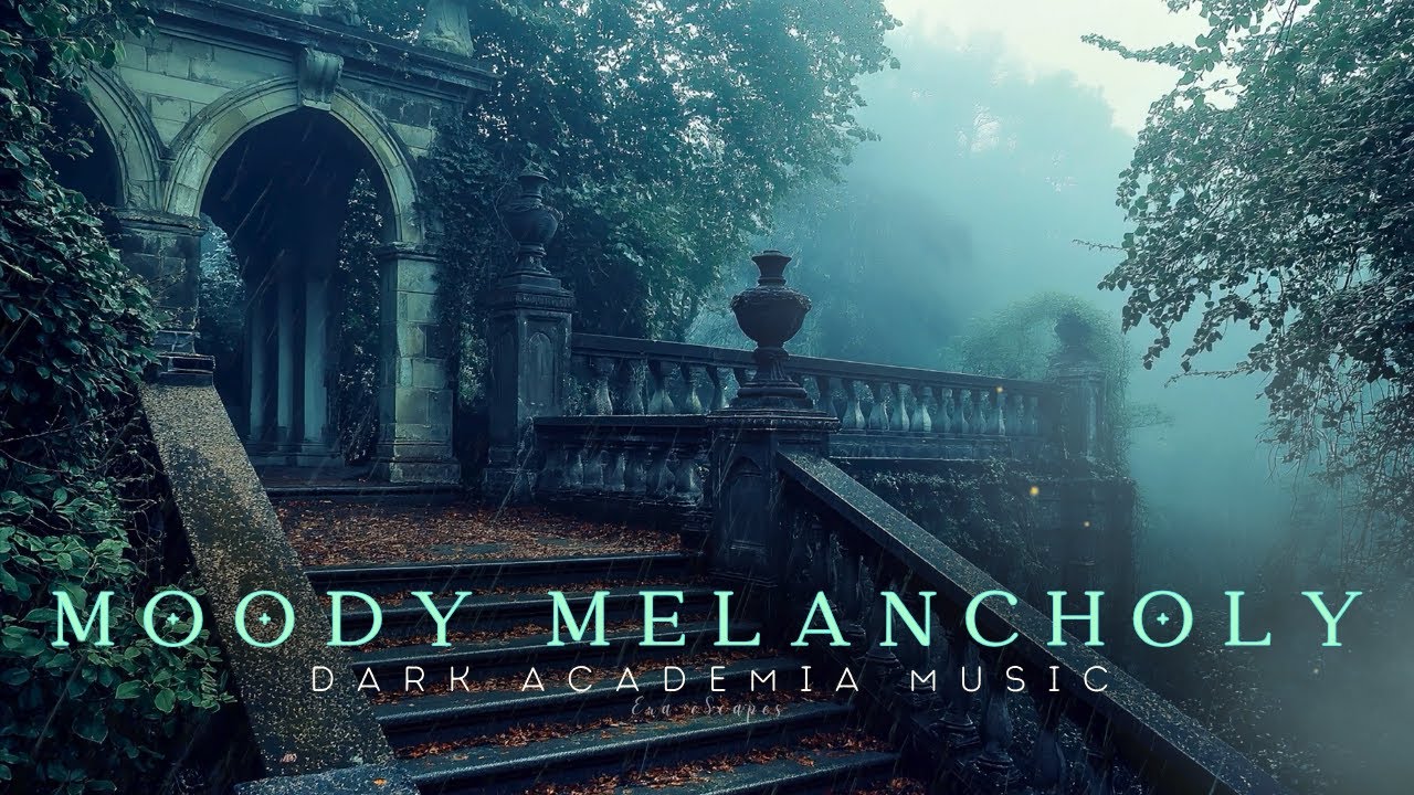 Dark Academia Piano (2 Hours) | Moody Melancholic Rainy Garden