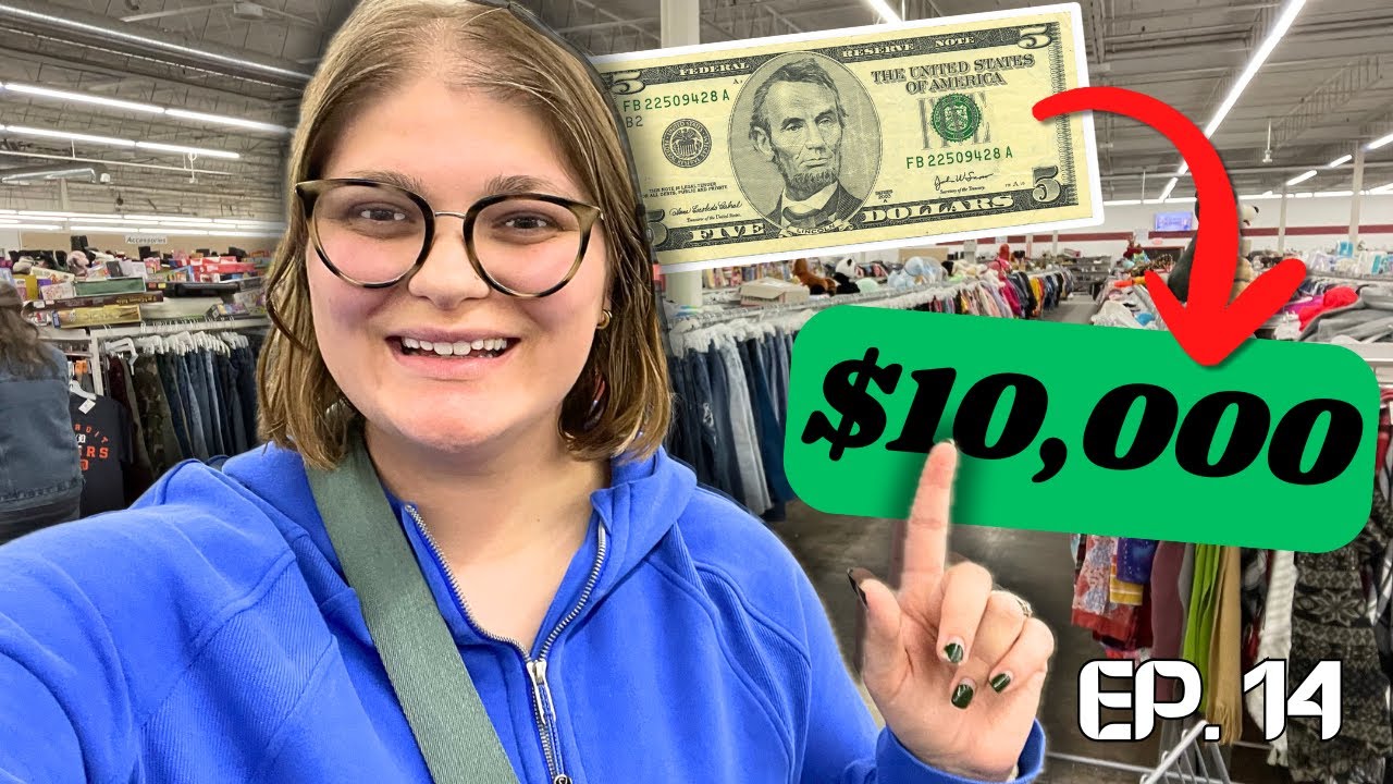DAY 14 OF TURNING $5 INTO $10,000 BY THRIFTING & HUGE UPDATE! 🚨