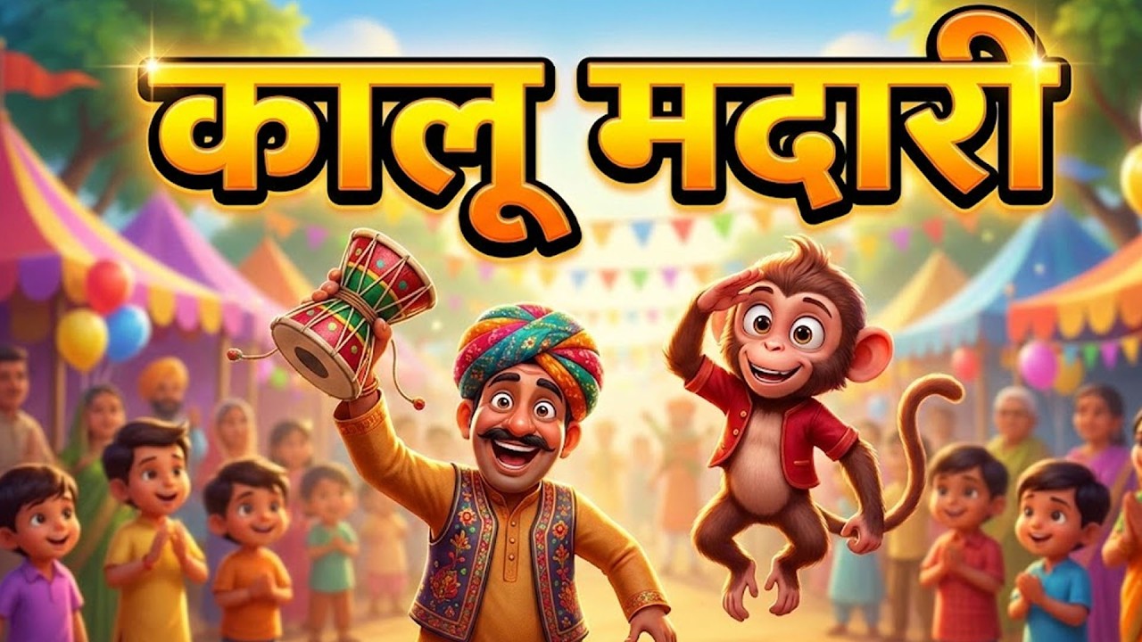 Kaalu Madari Aaya | कालू मदारी आया | Dancing Monkey Rhyme for Kids | World Wide Kids Entertainment