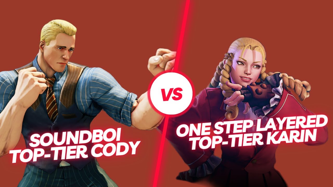 SFV CE ▰ Soundboi (Cody) vs OneStepLayered (Karin) ▰ Street Fighter 5 Top Tier Gameplay