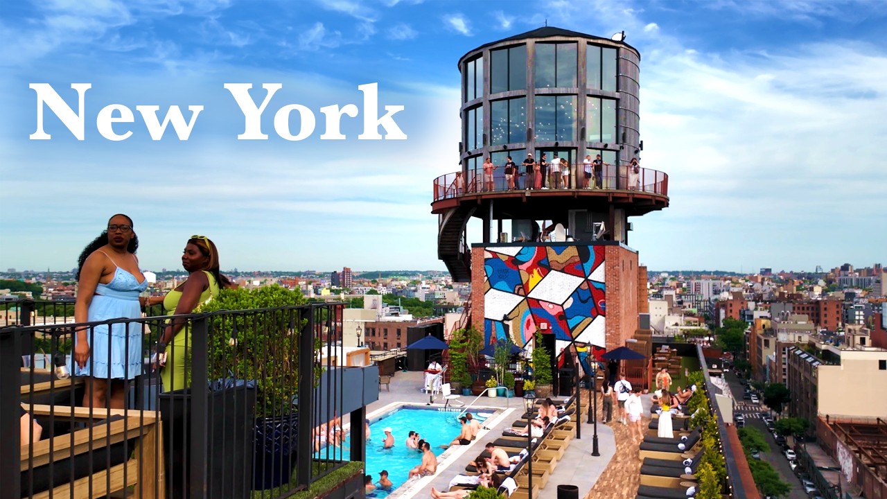 NYC Walking Tour:  Summer vibes in Williamsburg, Brooklyn, Food Market and Rooftop Party | May, 2024
