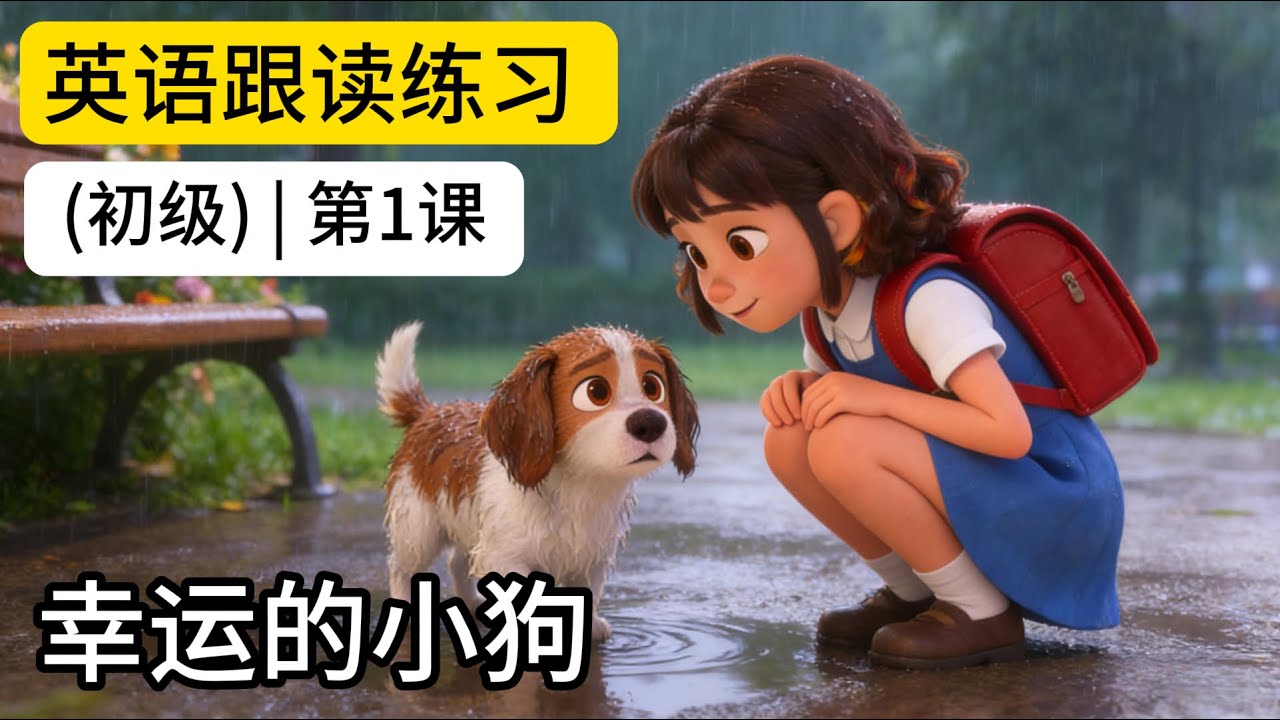 🎬 英语跟读练习 (初级) | 第1课: 《幸运的小狗》