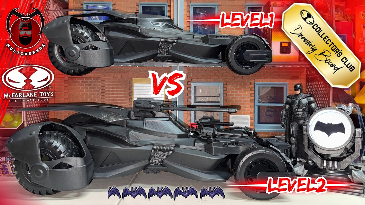 Unboxing y revisión The Batmobile BvS vs Zack Snyder Justice League McFarlane Toys Collectors Club  