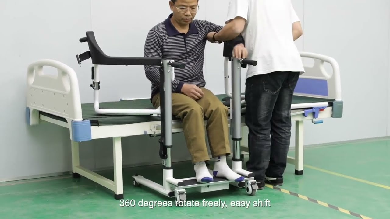 How to use the electric chair to transfer patient to toilet or table ?