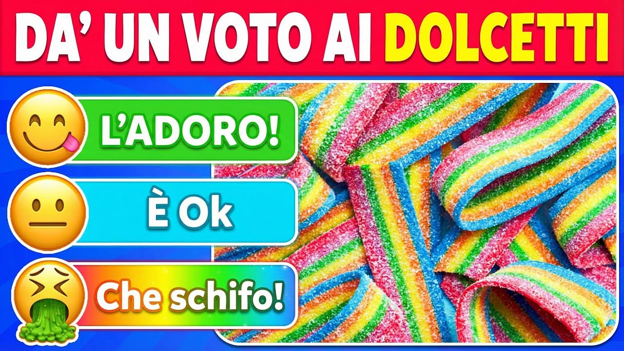 Votiamo le CARAMELLE  🍬🍫🍭 Classifica delle Snack & Caramelle 😋 Quiz sul Cibo