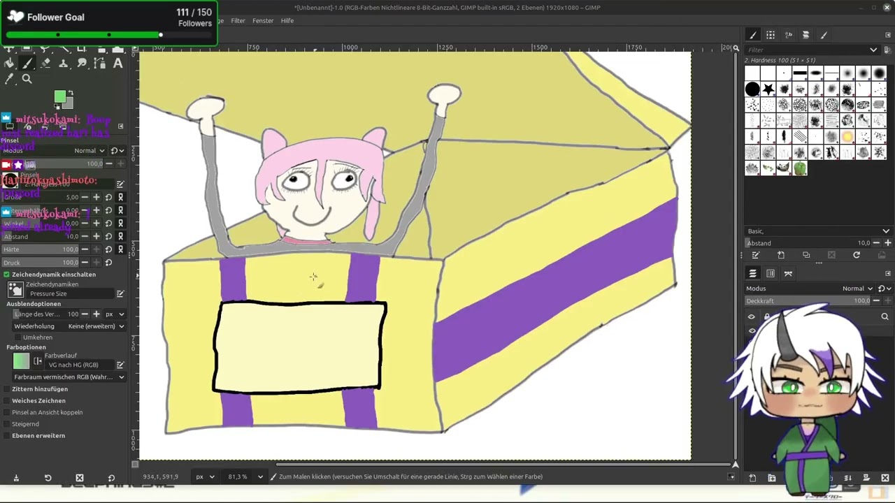 I had to draw a Discord sticker of one of my community members for Chat ~