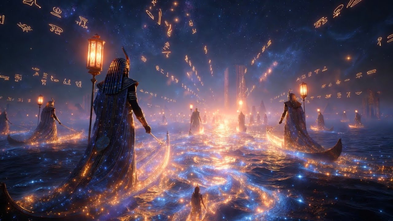 Voyagers of the Eternal Duat | Epic Ancient Egyptian Sci-Fi Music | Lyrics Video 
