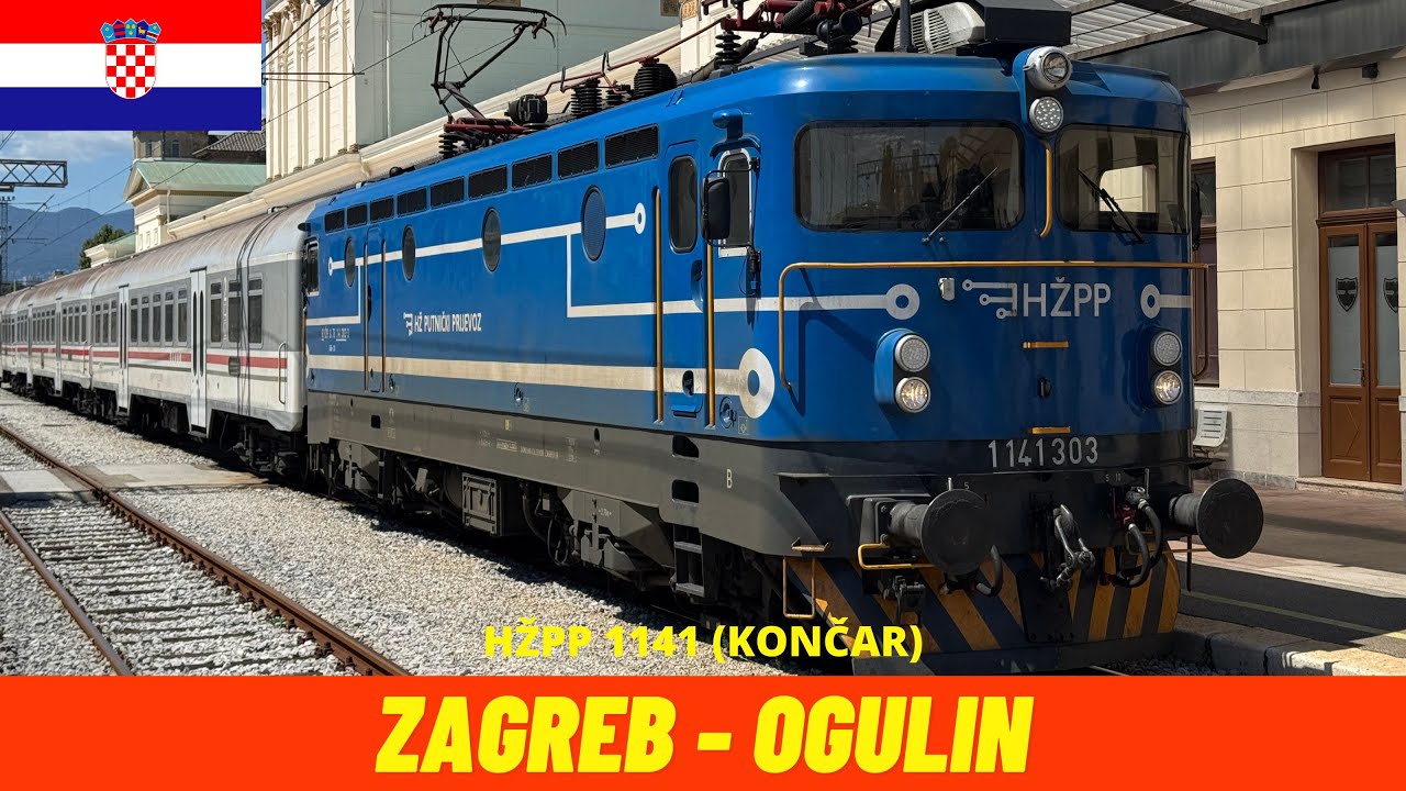 Cab Ride Zagreb &rarr; Ogulin (Zagreb&ndash;Rijeka railway - M202, Croatia, July 2025) driver's view 4K