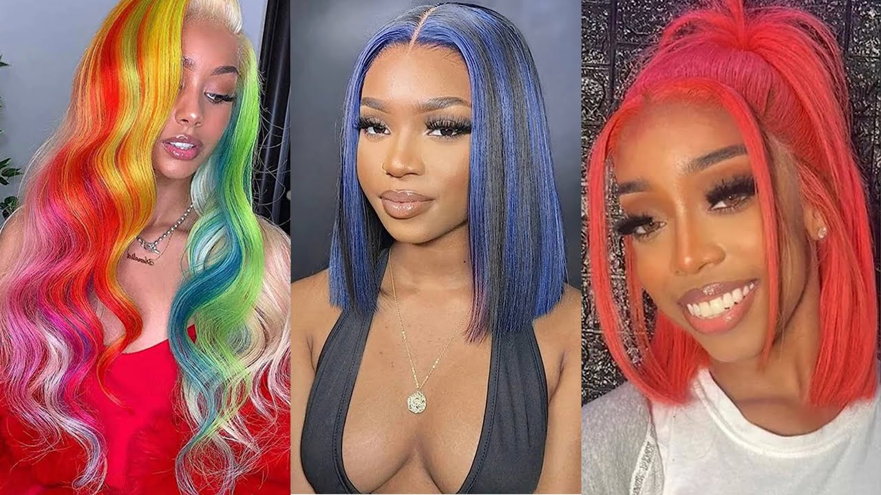 Colored Wig Install Compilation | Hair Dye and Install for Black Women 2023