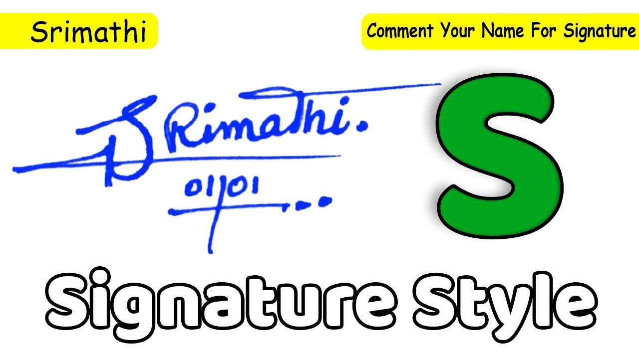 ✔️ Srimathi Name Signature Style Request Done