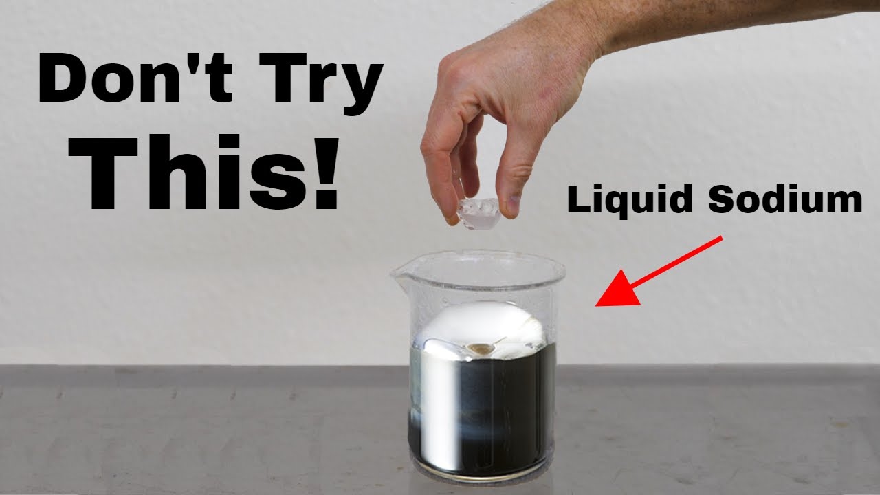 Dropping Solid Water In Liquid Sodium