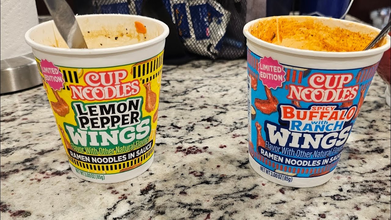 Let's try these wing flavor Cup Noodles!!! ##random #foryou #family #food #cupnoodlesramen