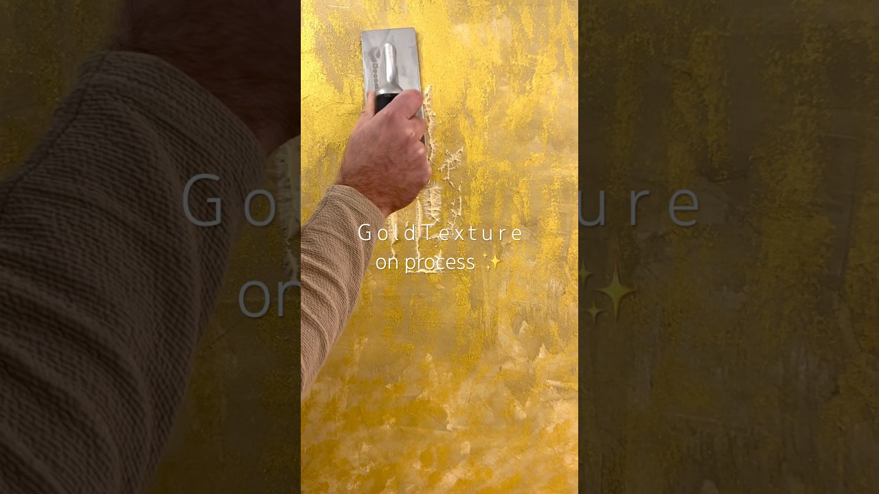Gold Texture Process ✨ #wallart #featurewalls #decoration #diy #home #interiordesign #painting