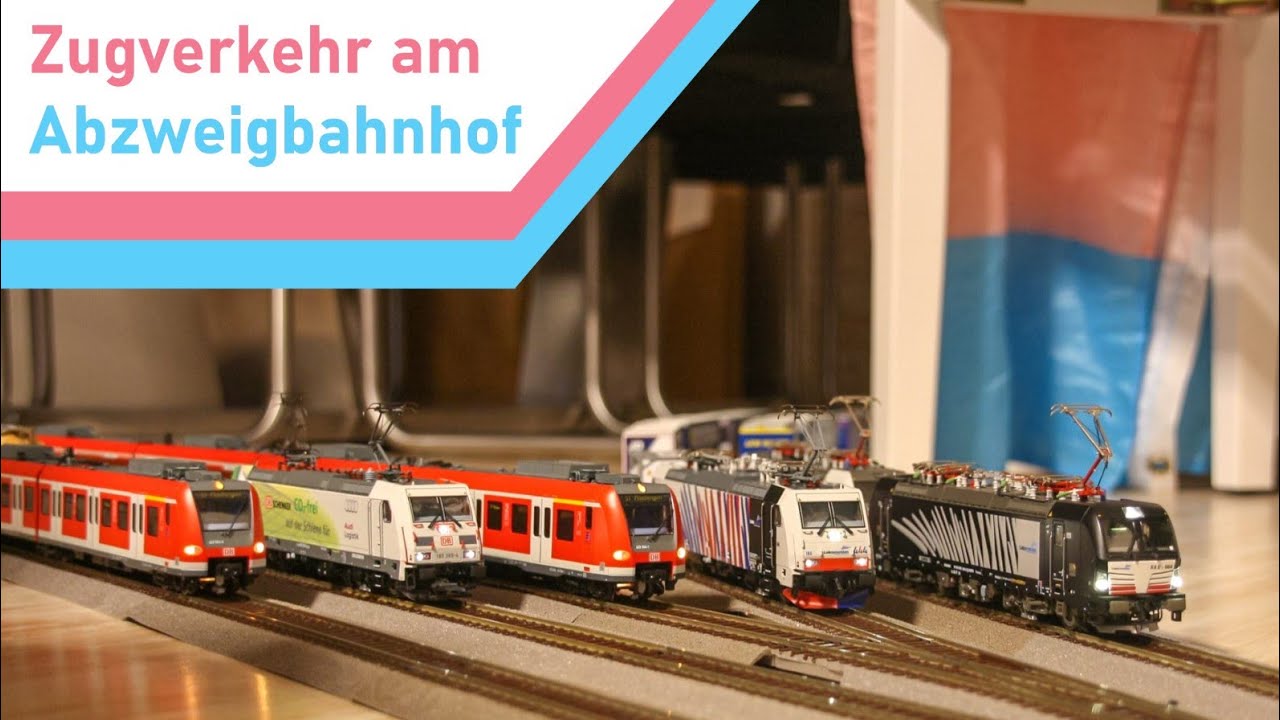 Zugverkehr am Abzweigbahnhof 