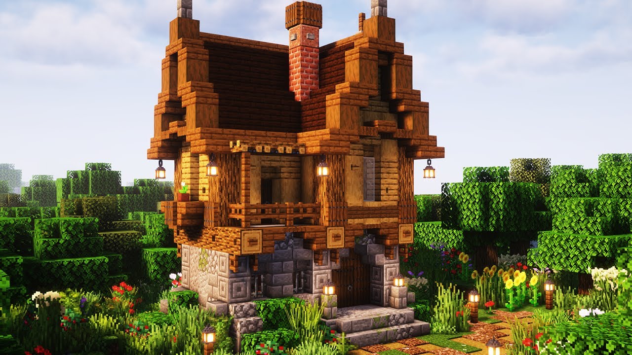 Medieval house Minecraft (tutorial)