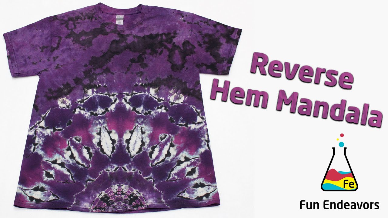 Tie-Dye Design:  Reverse Dyed Mandala Tie Dye Shirt [Using Out White Brite]