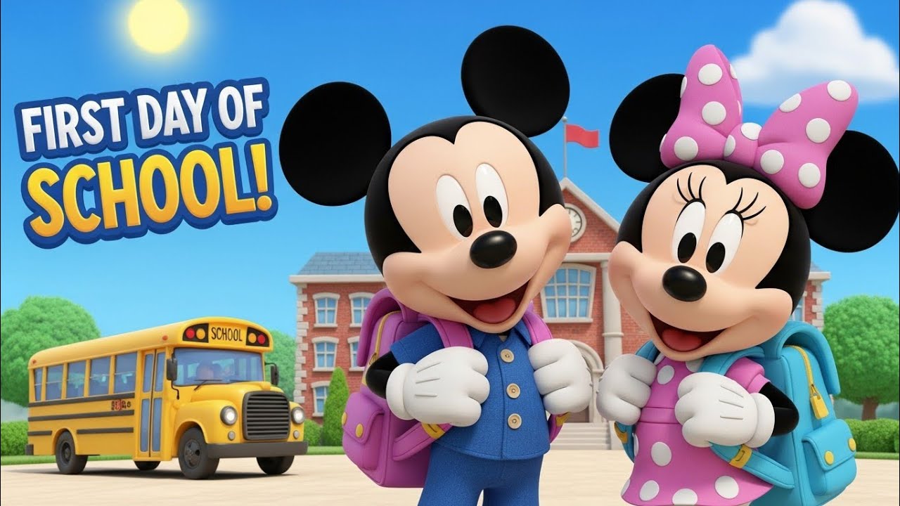 Mickey & Minnie’s First Day of School 🚌🎒 | Fun Cartoon for Kids