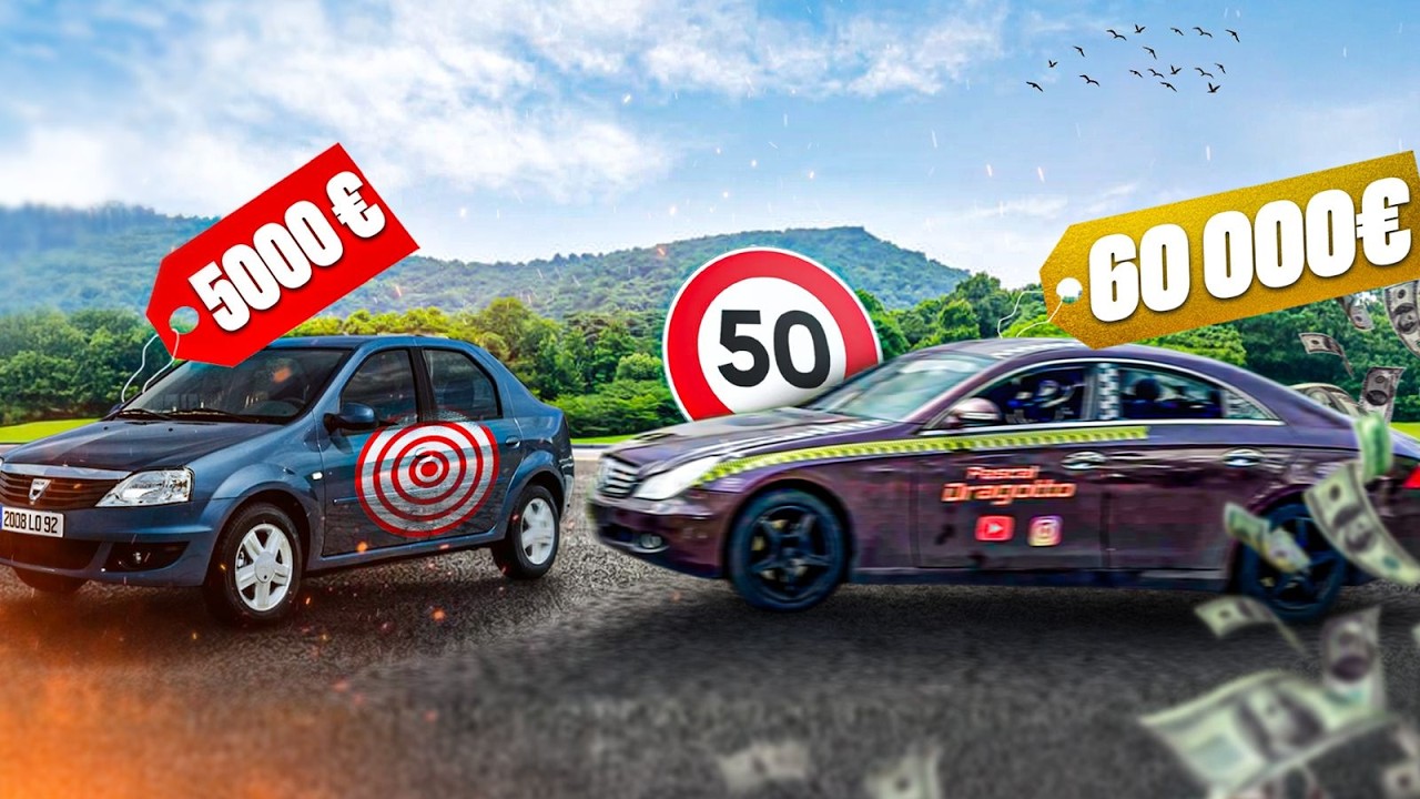 Mercedes de Luxe vs Dacia Logan : LE CHOC !!