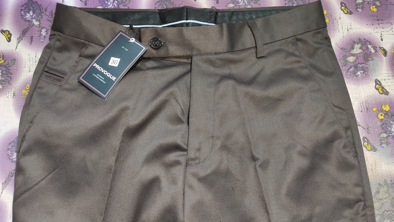 Распаковка мужских брюк PROVOGUE Slim fit из коричневого смесового лайкры