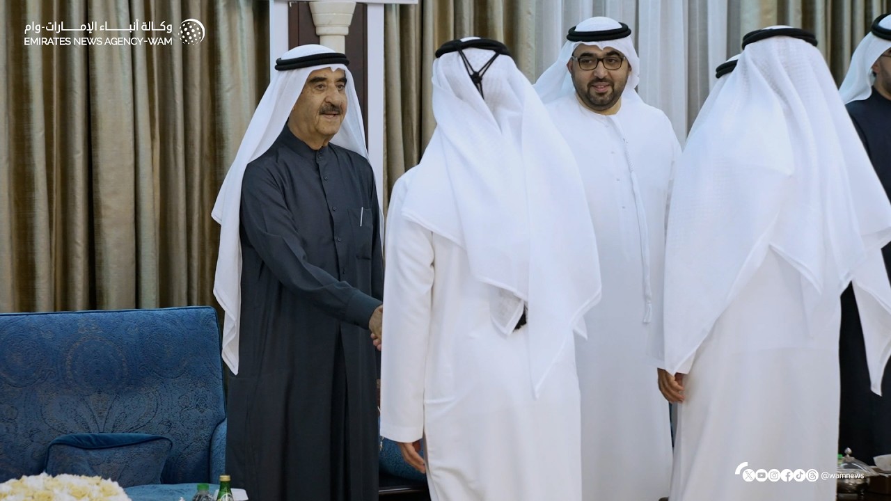 حاكم ام القيوين يستقبل المهنئين بشهر رمضان