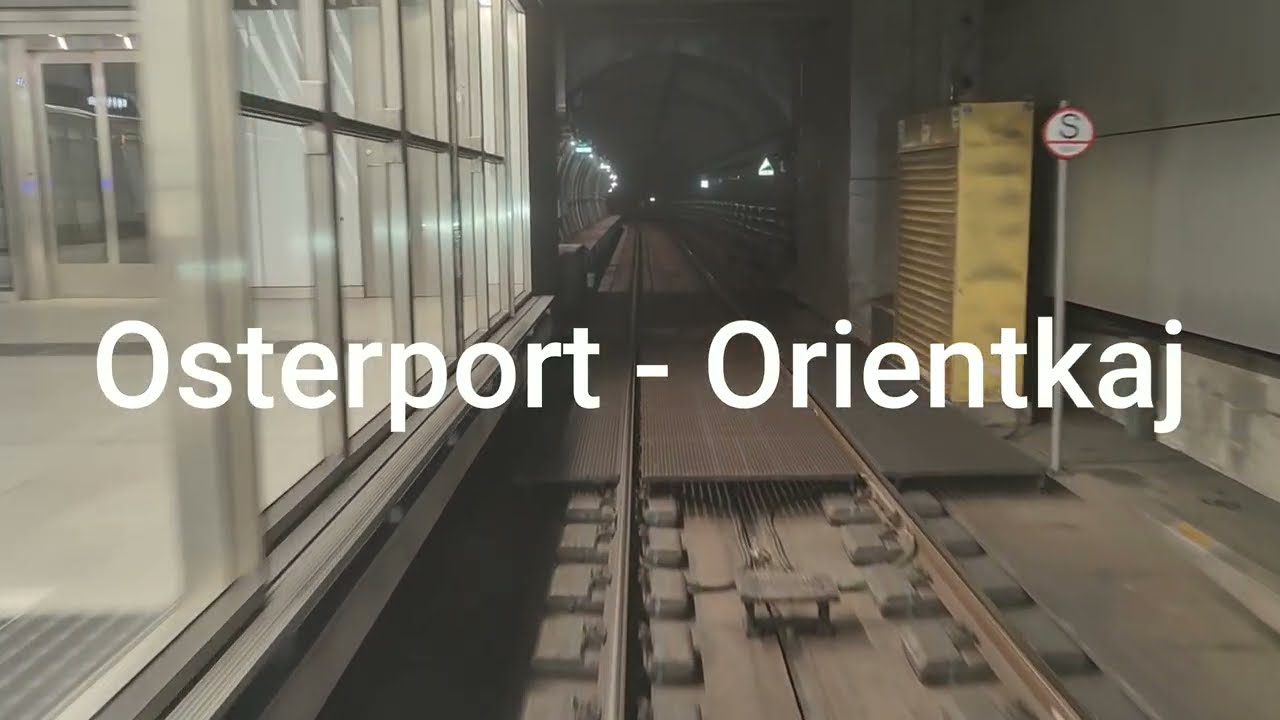 Bonus video: Copenhagen metro ''drivers'' view! Osterport to Orientkaj / Oresund to Airport