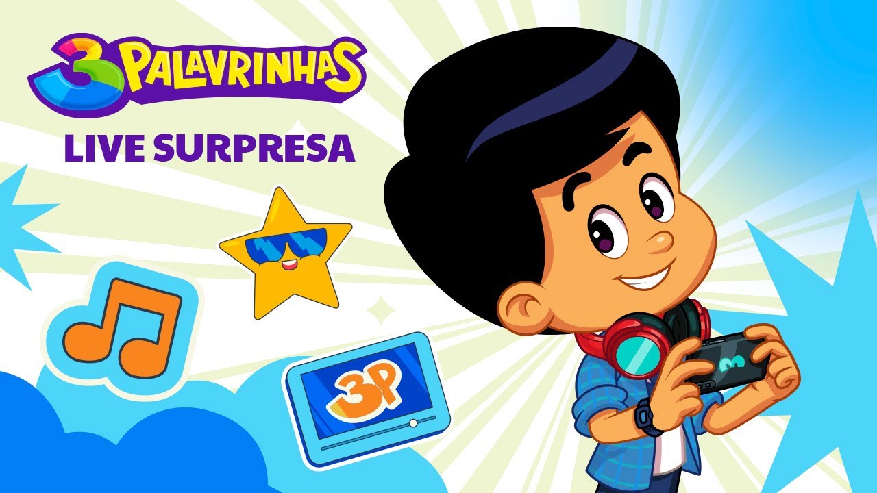 🔴 Live Surpresa! Maratona De Músicas e Desenho Animado 🥳🎵 | 3 Palavrinhas