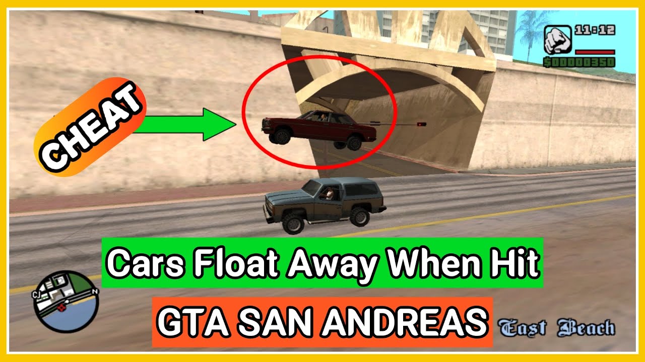 Cars Float Away When Hit GTA San Andreas Cheat for PC, PS, Xbox