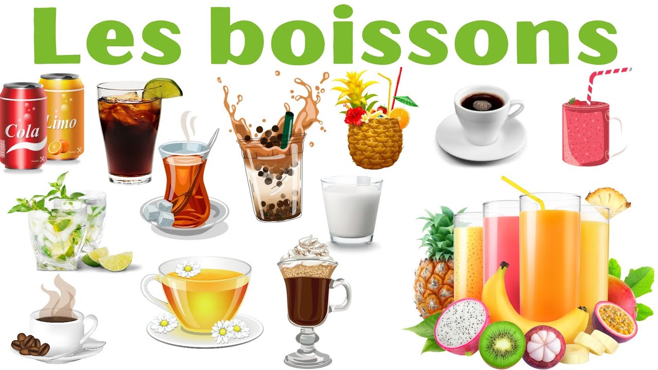 Apprendre les boissons en fran&ccedil;ais.