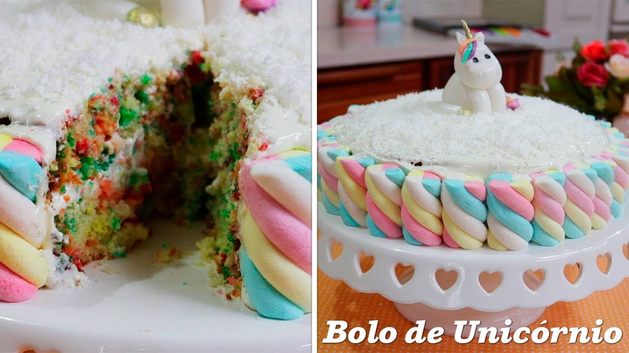 Bolo de Unicórnio Simples e Fácil 🦄