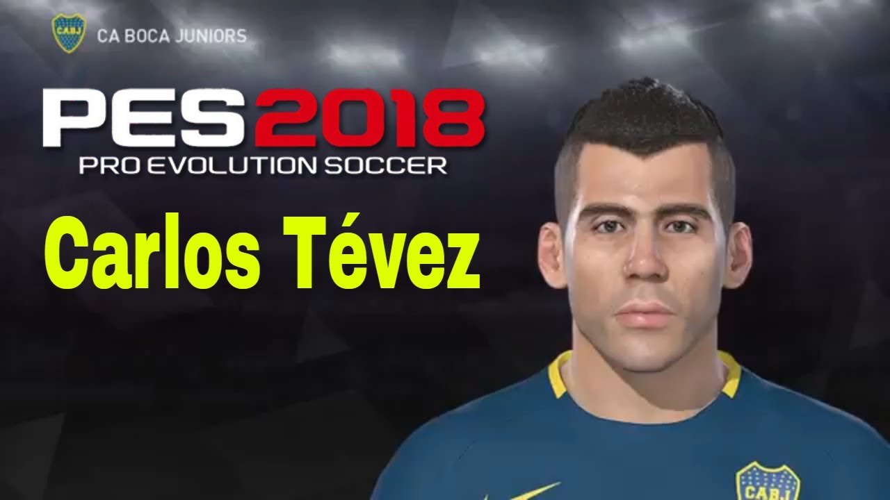 PES 2018 Tutorial - Create Face Carlos Tevez (Boca Juniors 2018)