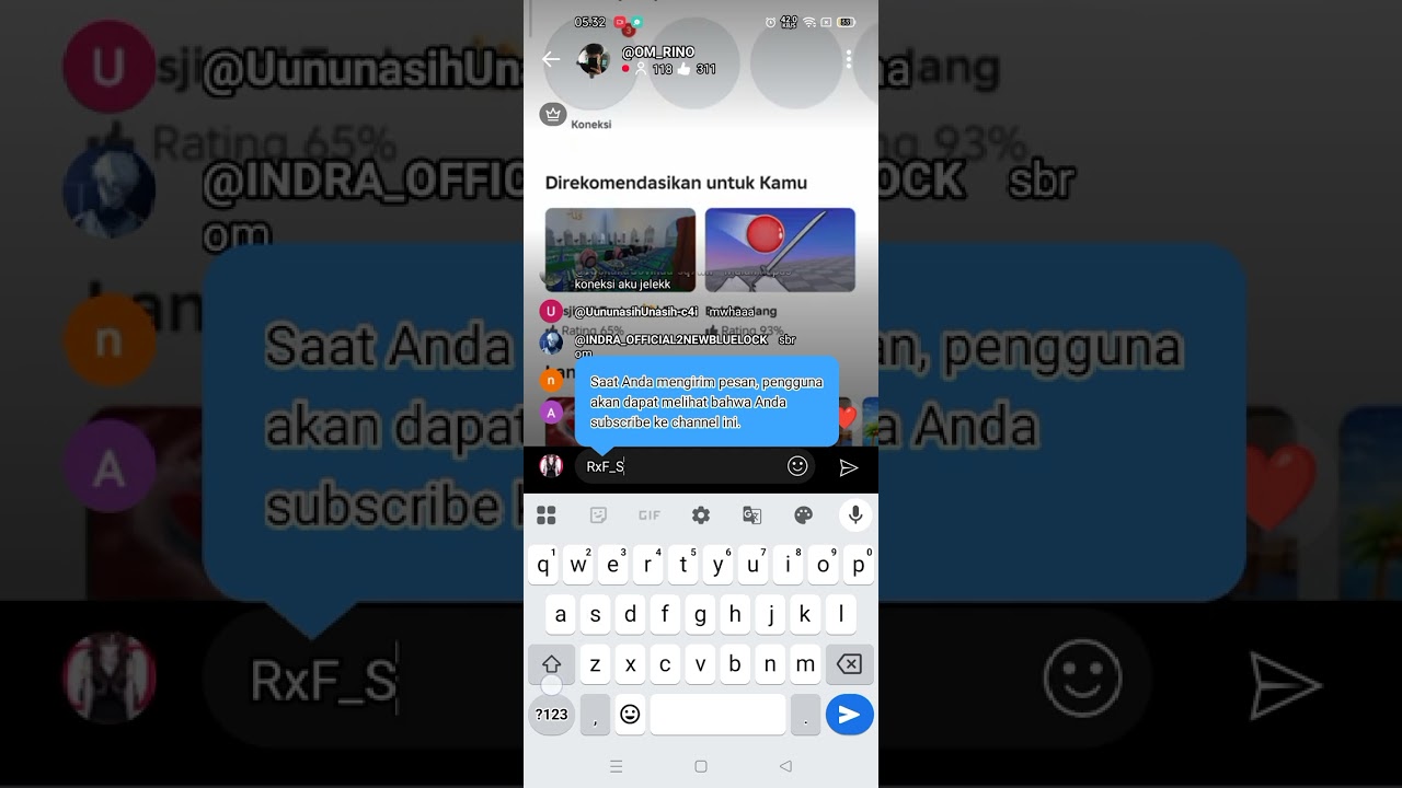 Aku add om Rino di terima Dungss 🤭